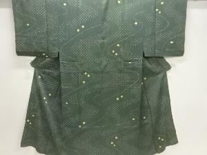 アンティーク　絞り流水模様単衣男物長襦袢